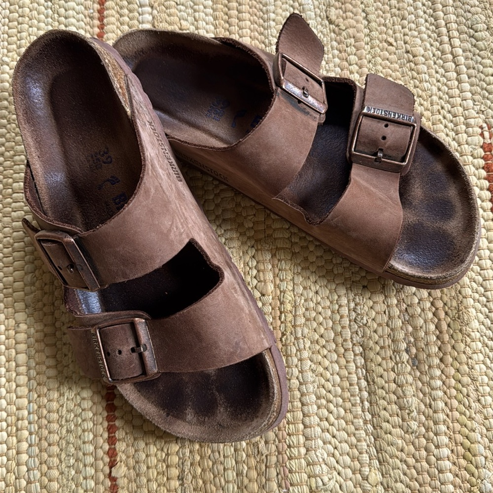 Birkenstock Arizona Havana Leather Terracotta sole 39